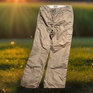 Lands End Women’s Lined Cargo Work Pant Brown Sz 10 N41